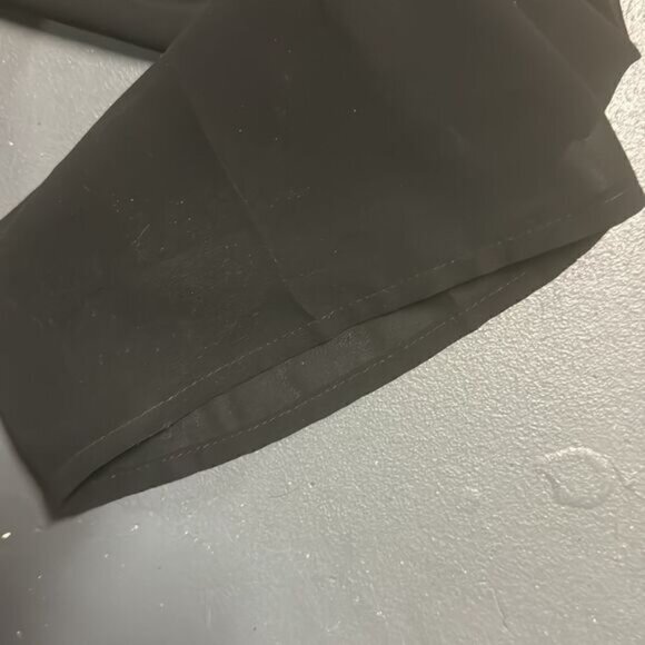 Black Sheer Marciano Bell Sleeve Ruffle Blouse - Picture 7 of 9